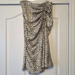 Micas Leopard Print Ruched Skirt